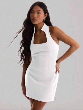Muse White Racerback mini dress